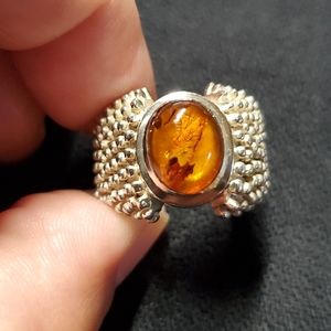 Silpada Sterling Amber Ring
